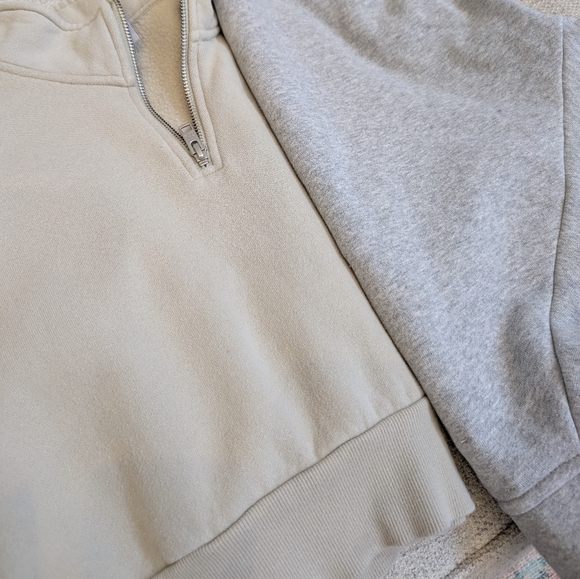 TNA Cozy Fleece Perfect Quarter Zip Sweatshirt - Picture 8 of 8